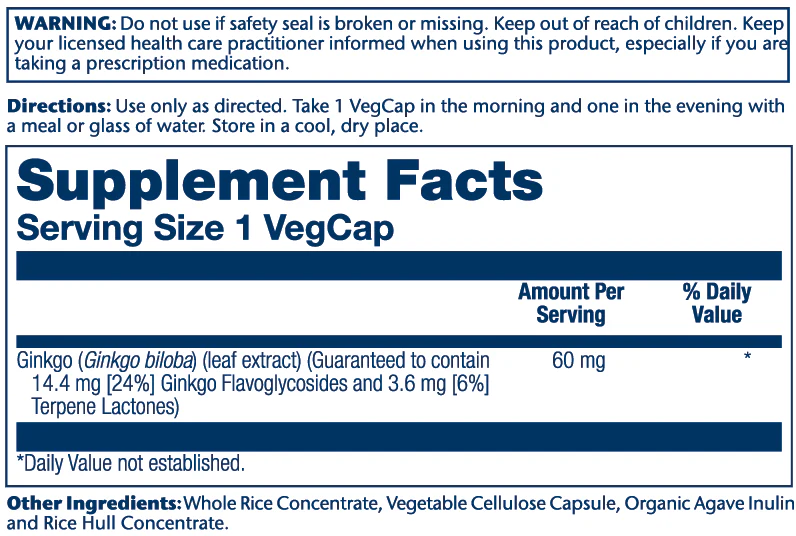 Ginkgo Biloba Leaf Extract 60mg - Image 3